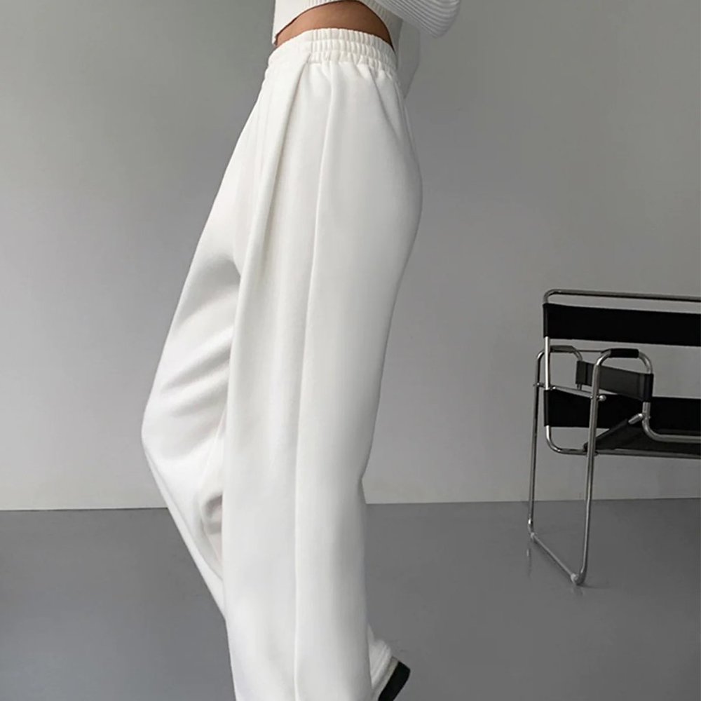 Commense White Straight-Leg Pants - Picture 3 of 14